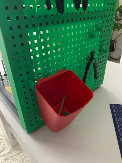 Pegboard p1p handle/mount for Ikea SUNNERSTA tray/bin