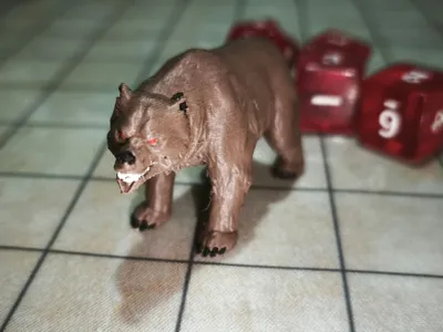 Miniatura de Oso para D&D y roleplaying 
