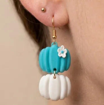 Pendientes: Pumpkin Earrings with Flower — vista de referencia 3