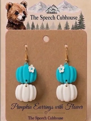Pendientes: Pumpkin Earrings with Flower — vista de referencia 2