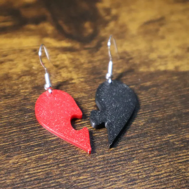 Puzzled Heart Earrings