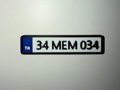 Turkish License Plate, Turkish License Plate, Custom