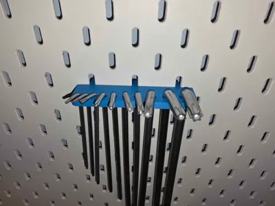 Torx Key Holder for IKEA SKÅDIS Pegboard (T9–T50)