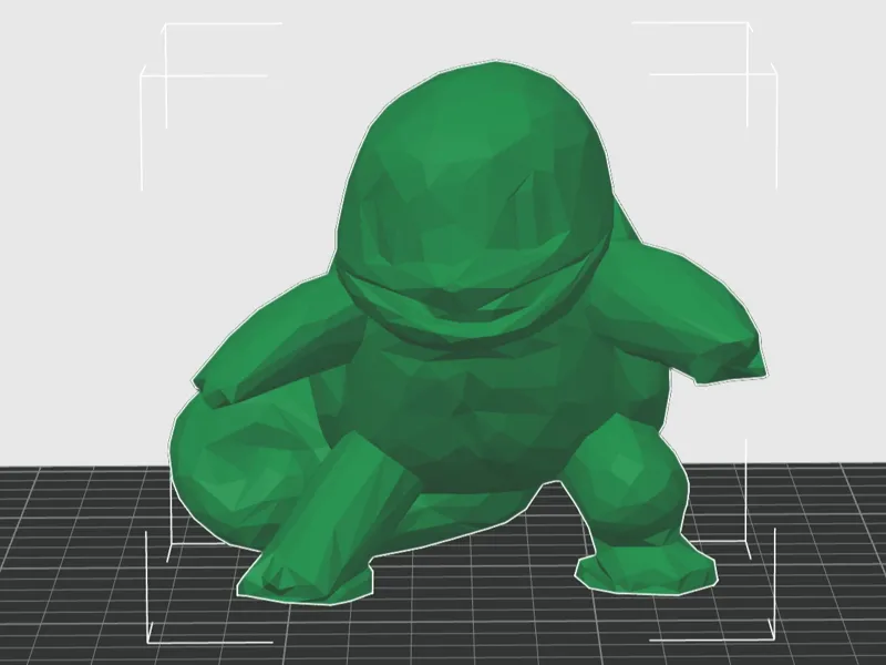杰尼龟3D低多边形模型