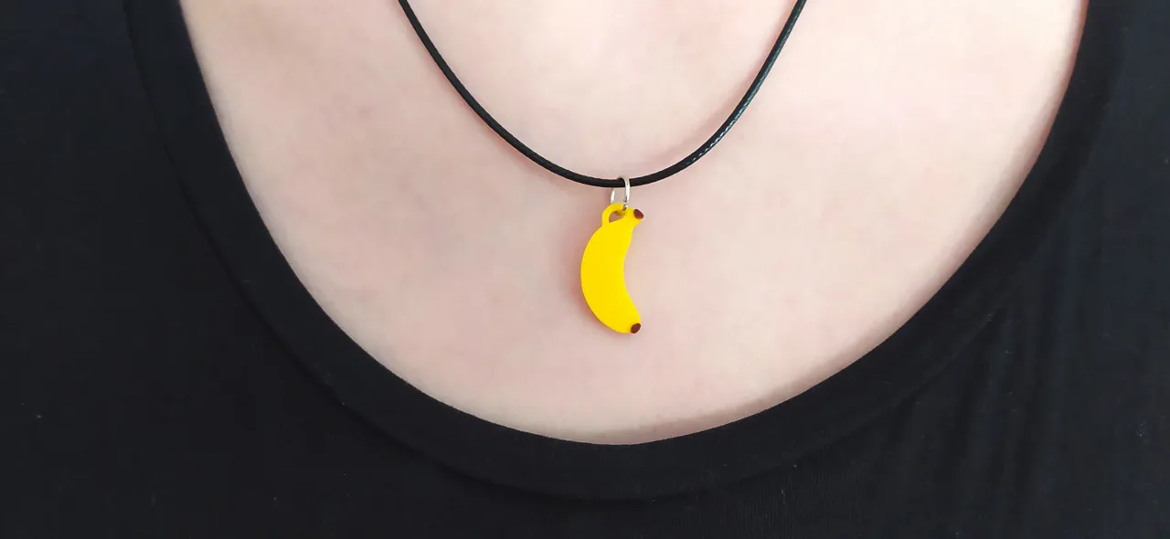 Cute Banana Charm - Earrings, Keychain & Necklace view 3