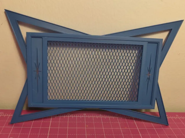 MCM Earring holder with grid and starburst