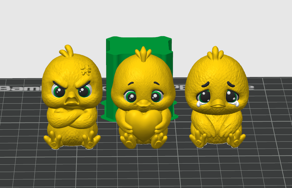 Miniatura 3 do modelo 3D Chicks moods