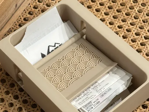Organizador: Gridfinity US Receipt Holder Organizer Box 3×4x8U — referencia de MakerWorld