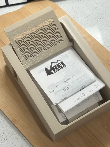 Organizador: Gridfinity US Receipt Holder Organizer Box 3×4x8U — vista de referencia 3