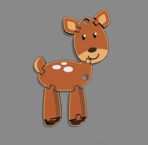 Cute Flexi Deer – Articulated 3D Printed Toy