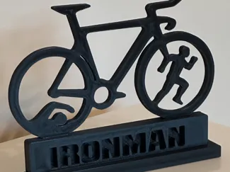 Ironman Triathlon Swim Bike Run Decorative Display