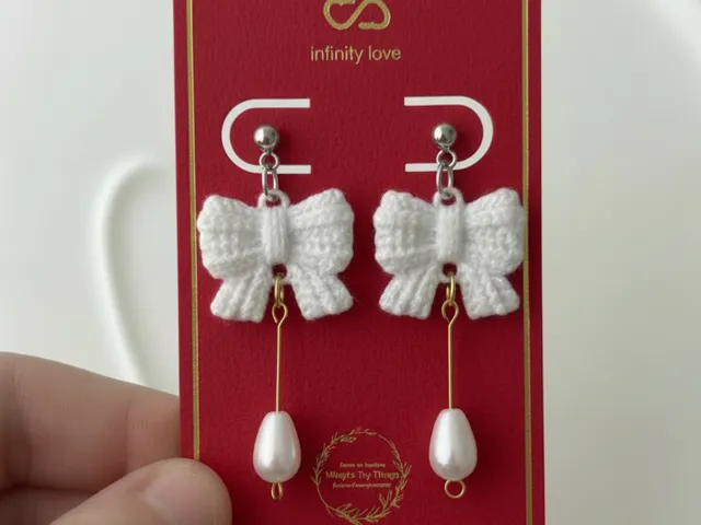 Pearl Bow Earrings