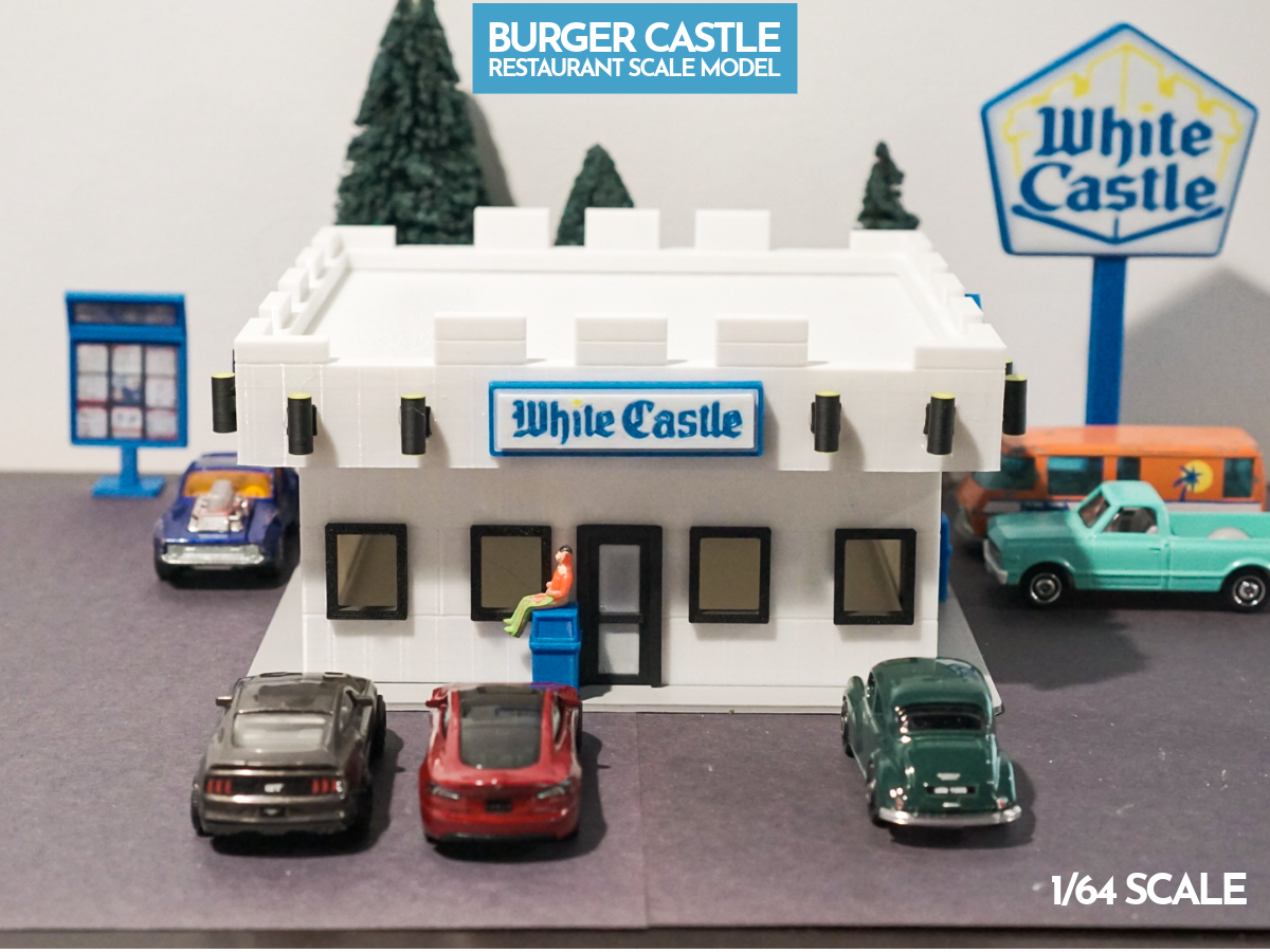 Burger Castle Model Set - 1:64 Scale Diorama