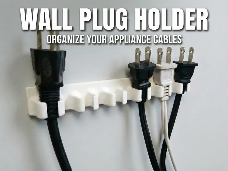 Wall Mounted Plug Holder