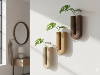 Modern Ribbed Propagation Vase