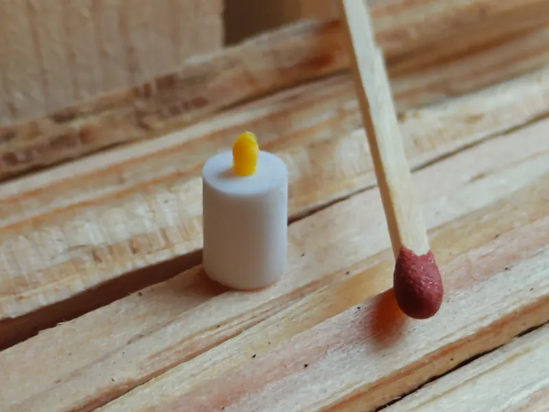 Simple Miniature Dollhouse Candle