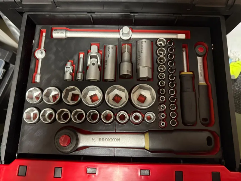 Qbrick Drawer 2+3 insert for Proxxon Socket Wrench