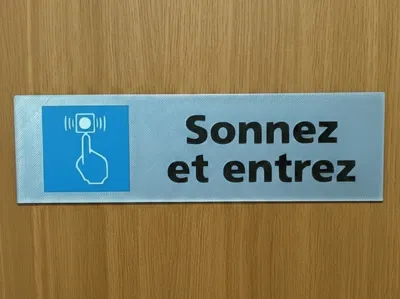 Ring and enter sign