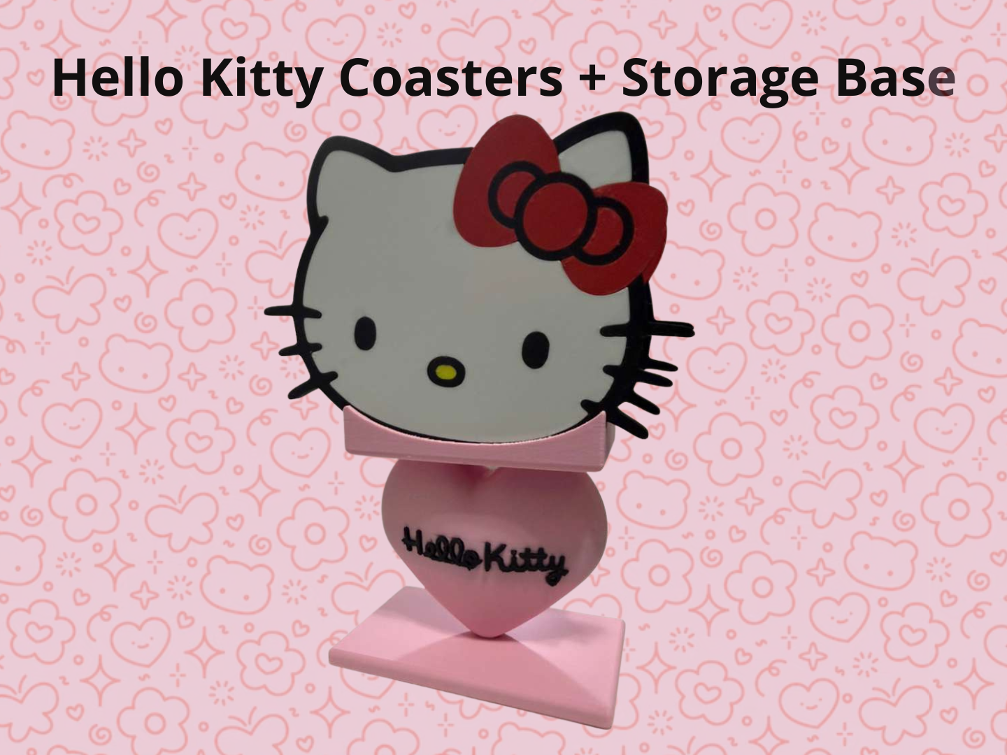 Cute Hello Kitty coaster with matching stand