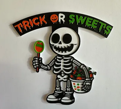Trick or Sweets halloween candy skeleton