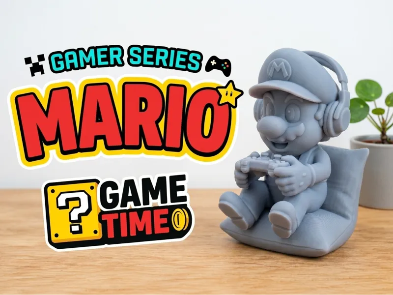 Gamer Mario Shelf Buddy - Decor Miniature