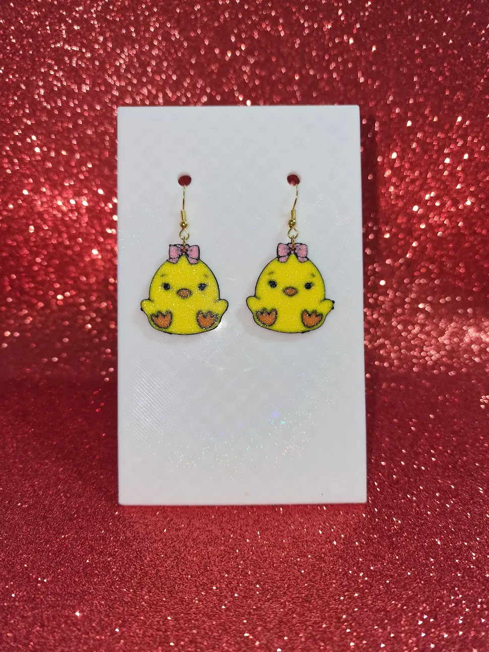 Little chick earrings view 2