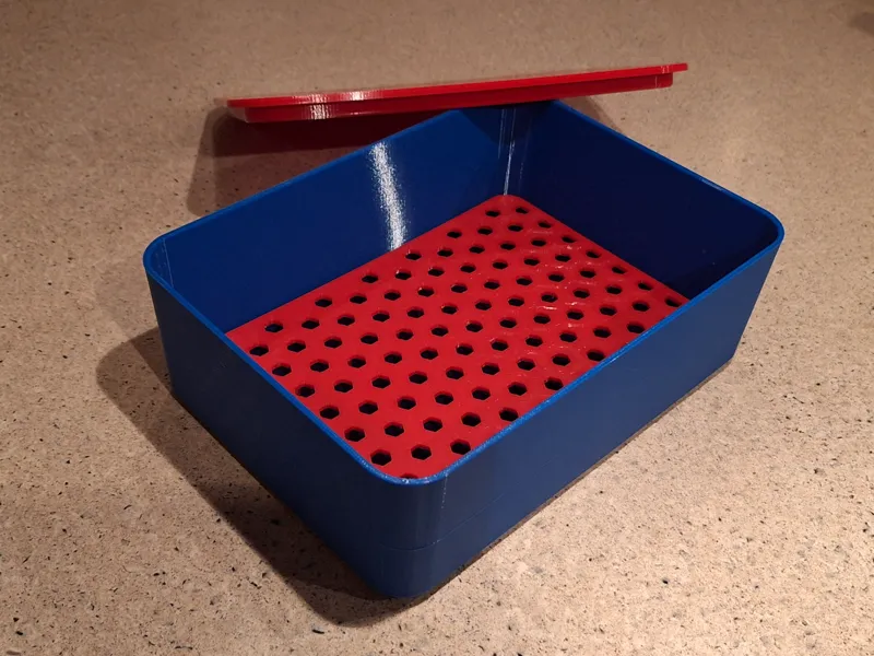 Salad and Cheese Container with Draining Insert