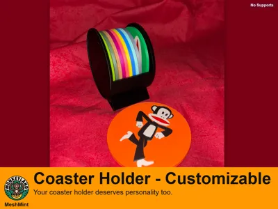 Customizable Coaster Holder for 100mm Coasters