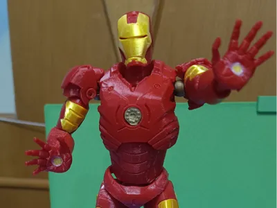 Iron Man MK3 Articulated Model, separated parts version, color separated