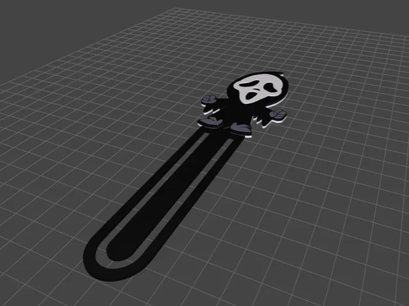 Ghostface Horror Bookmark – Multicolor Print
