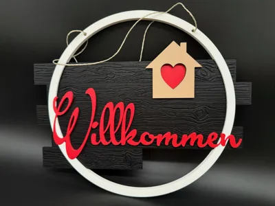 Welcome Sign DE & EN