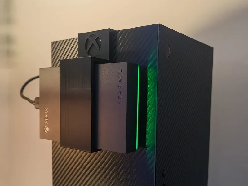 Xbox Series X Seagate 4TB HDD side mount