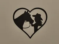 Décoration murale cow-girl et cheval — photo 2