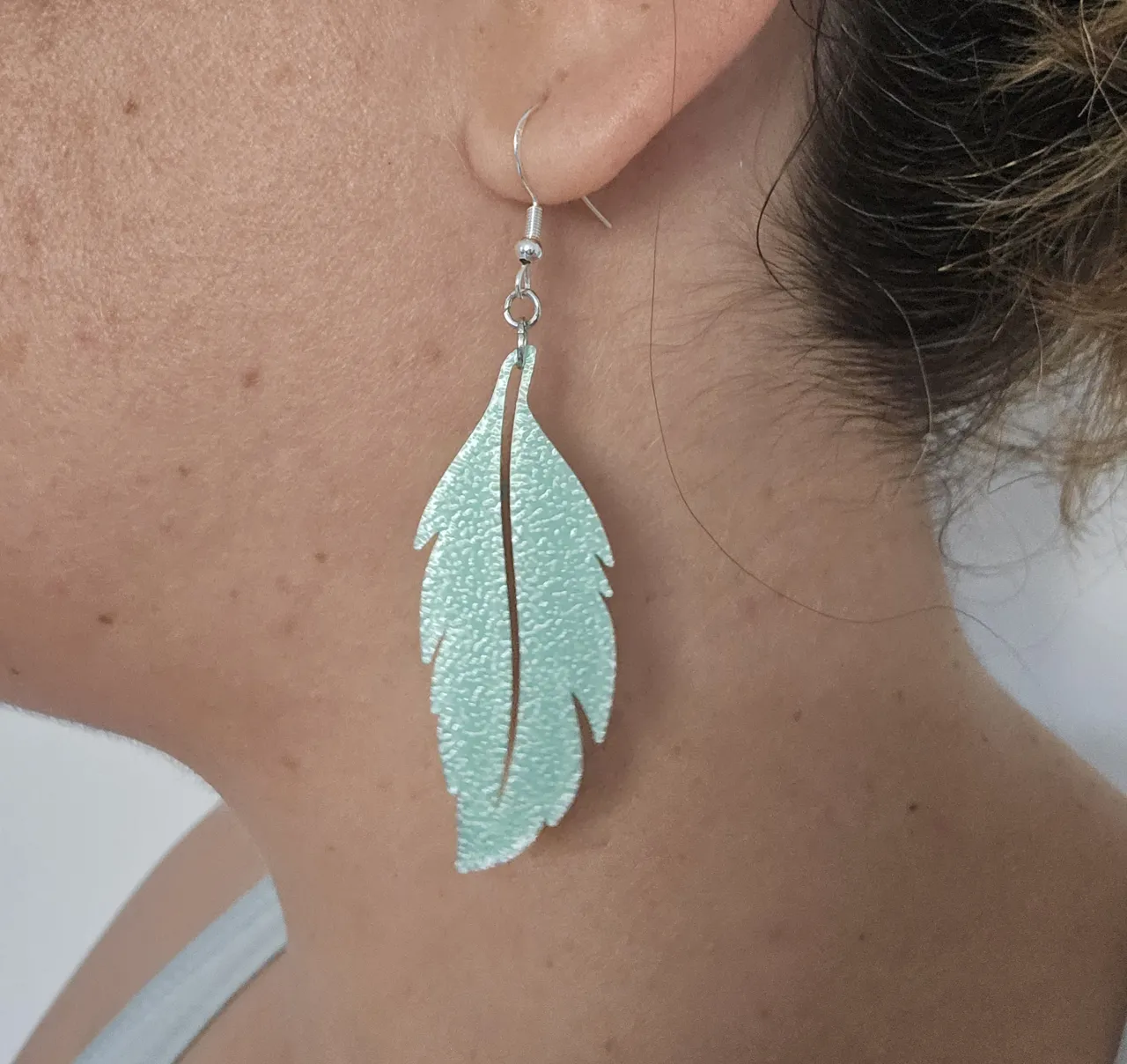 Boucles d'oreille plume view 2