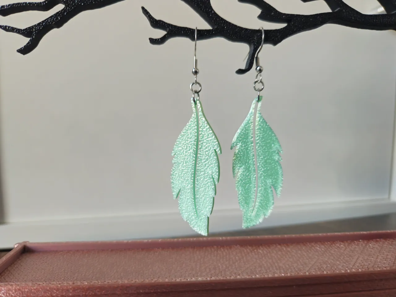 Boucles d'oreille plume view 3