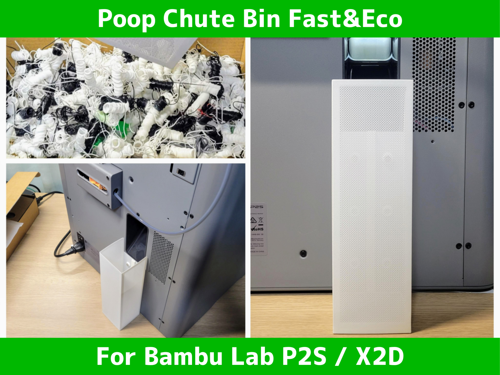 X2D/P2S Poop Bin Fast & Eco - Free 3D Print Model - MakerWorld
