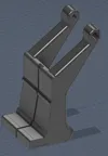 More to the front and higher