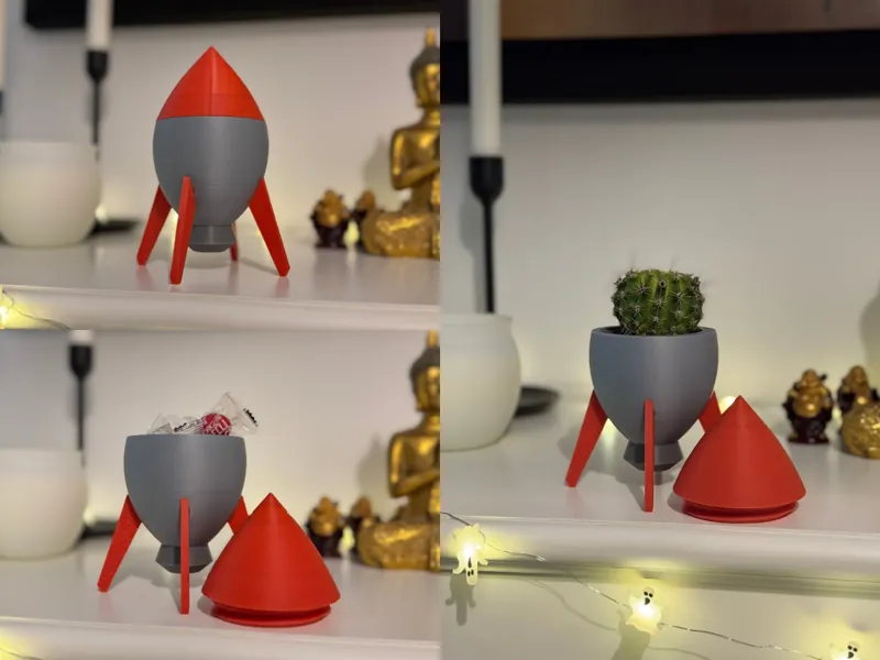 Rocket Candy Holder - Plant Pot 