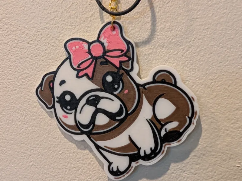 English Bulldog Keychain