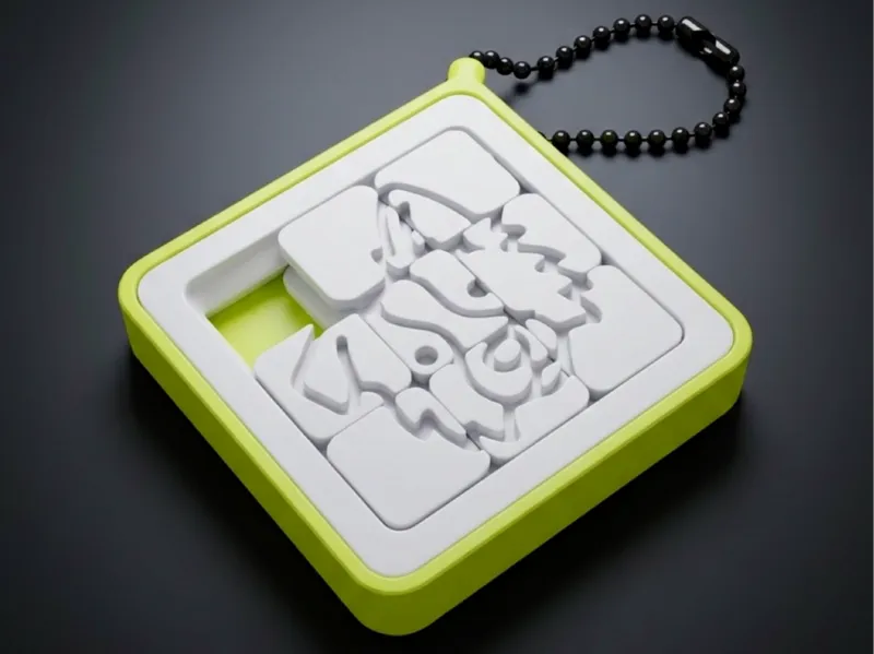 Portachiavi Cane - Sliding Puzzle Tascabile 3D