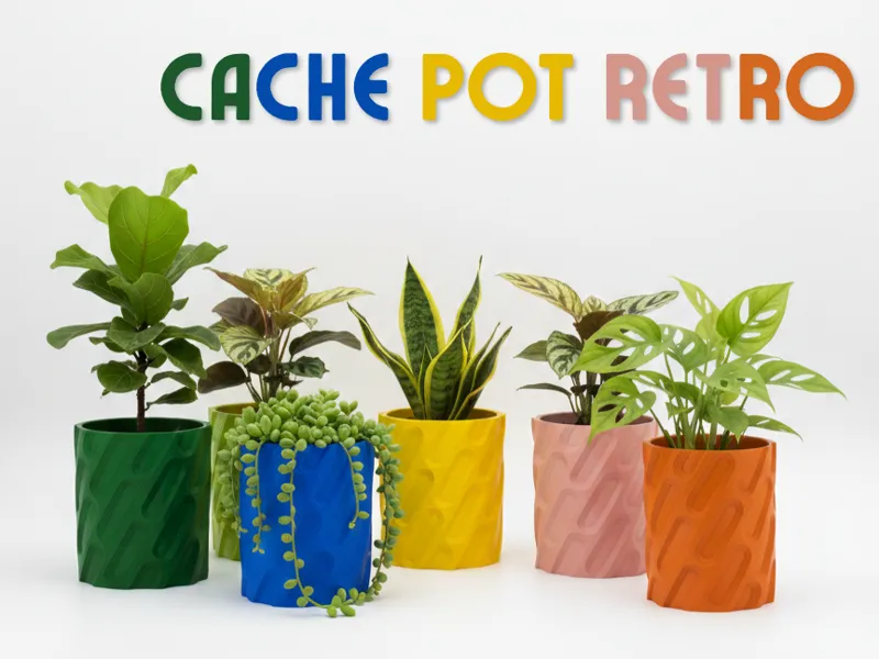 Cache pot Retro-Wave 70's