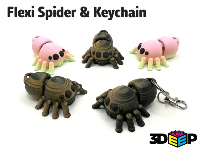 Flexi Spider & Keychain - No Supports