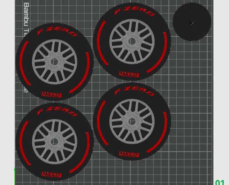 Formula 1 Pirelli Tire Coasters with holder