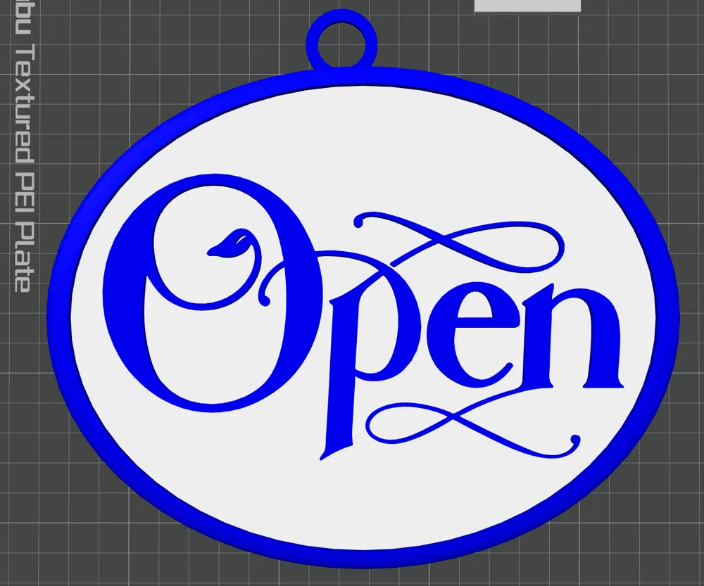 Open Model Sign Open Sign - Free 3D Print Model - MakerWorld
