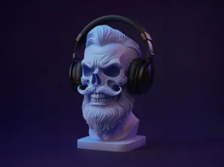 “Skull Groove” Headphone Stand – Audio Lovers