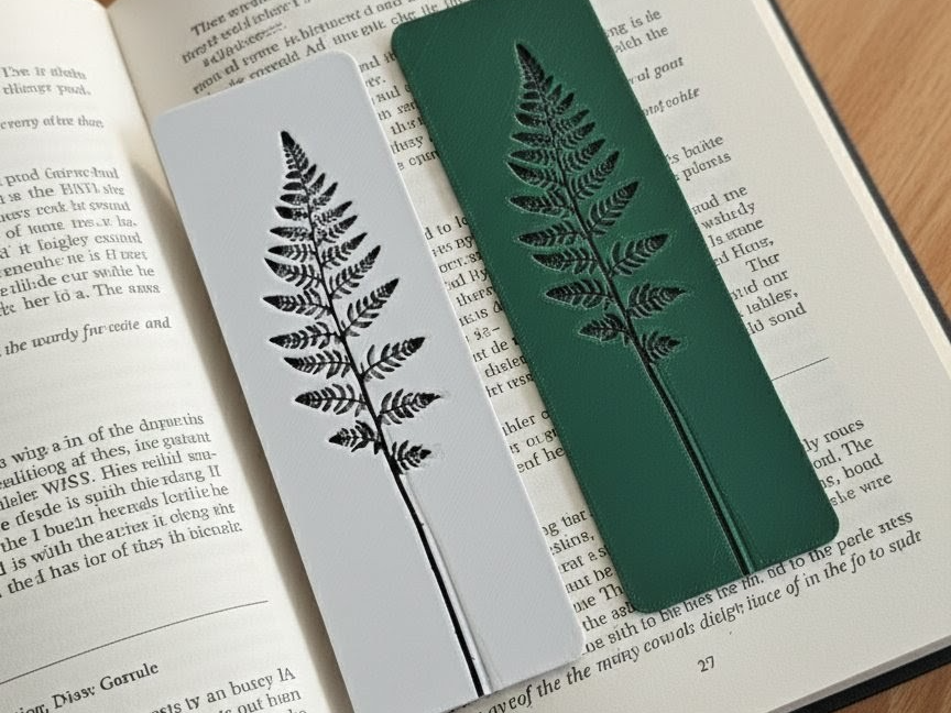 Minimal Fern Bookmark – Botanical Line Art