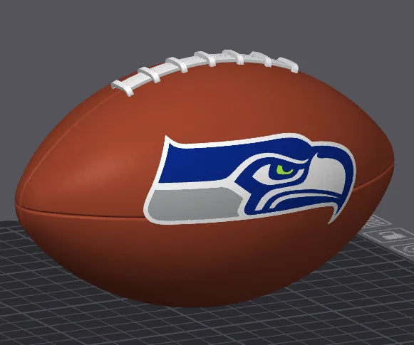 Seattle Seahawks Football - Free 3D Print Model - MakerWorld