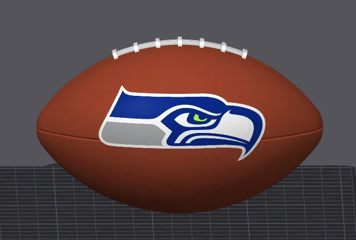 Seattle Seahawks Football - Free 3D Print Model - MakerWorld