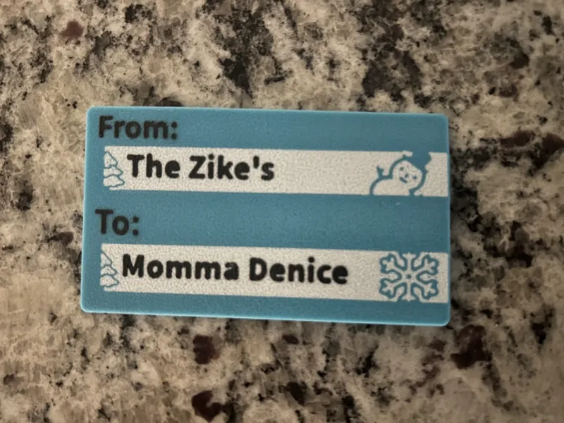 Christmas Gift Tag - Customizable