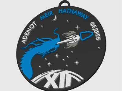 NASA x Space X Crew 12-Inspired Logo Keychain